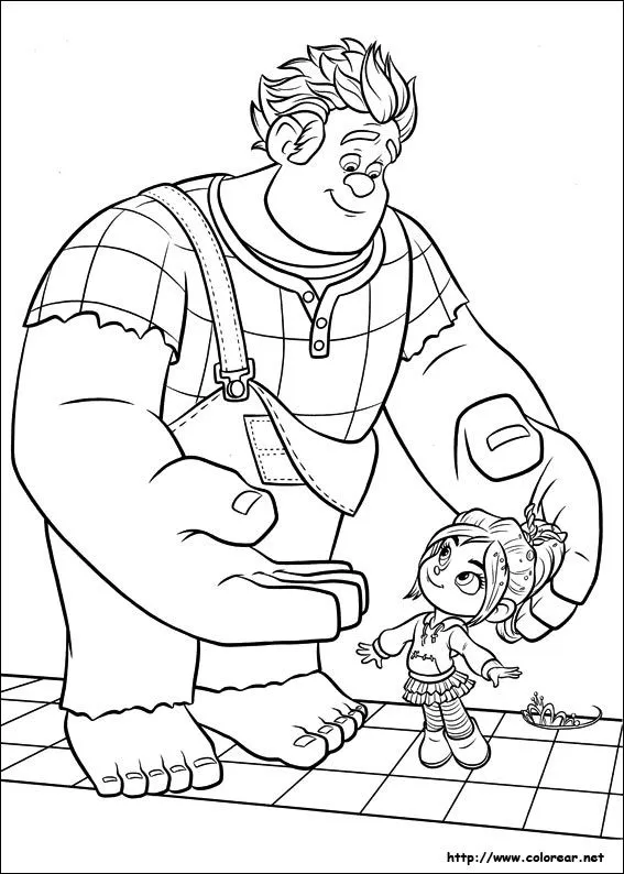 Dibujos para colorear de Ralph, el demoledor Dibujos para colorear de Ralph, el demoledor