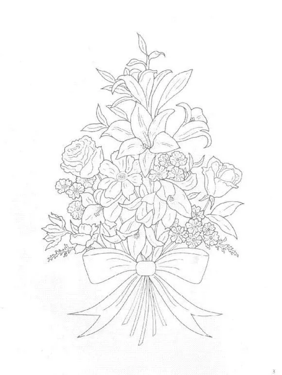 Dibujos para colorear de Ramos de flores, Plantillas para colorear ... Dibujos para colorear de Ramos de flores, Plantillas para colorear ...