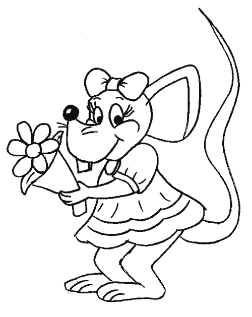 Dibujos para colorear de Ratones, Plantillas para colorear de Ratones