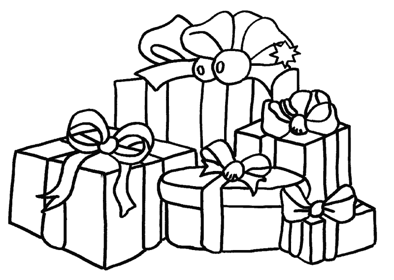 Dibujos para colorear de Regalos de navidad, Plantillas para ...