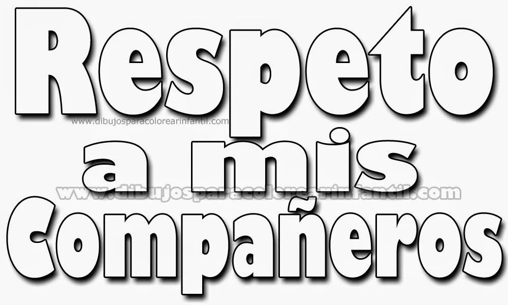Dibujos para colorear del respeto - Imagui