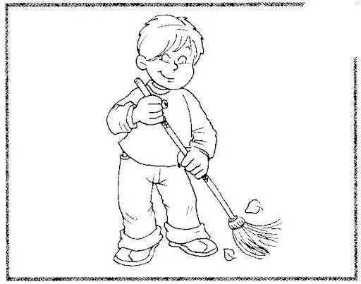 Dibujos para colorear la responsabilidad de los niños en casa - Imagui