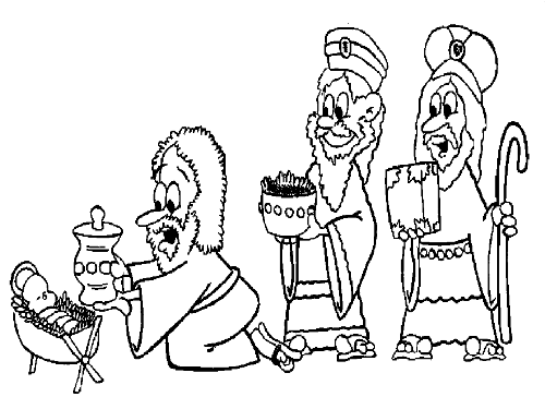 Dibujos para colorear de los Reyes Magos