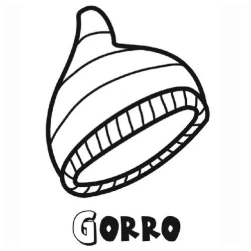 Dibujo de un gorro para imprimir y pintar - Dibujos para colorear ... Dibujo de un gorro para imprimir y pintar - Dibujos para colorear ...