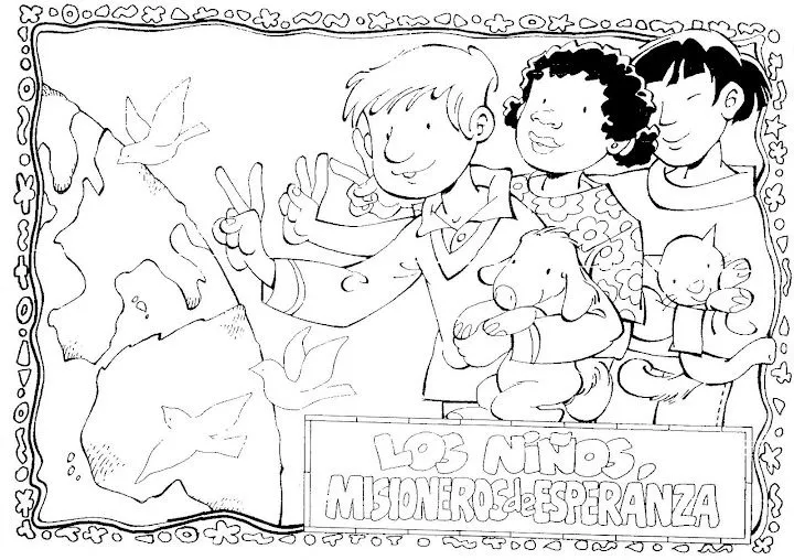 Dibujos para colorear de rosario misionero - Imagui