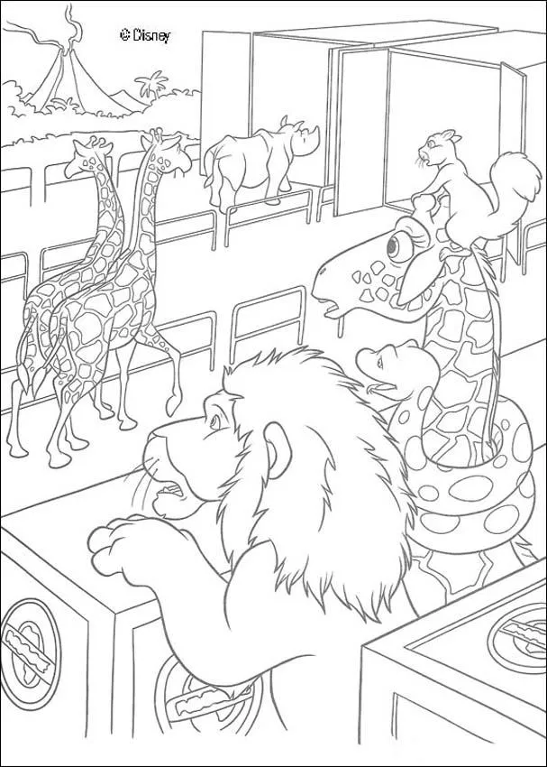 Dibujos para colorear SALVAJE PELICULA - El zoo Dibujos para colorear SALVAJE PELICULA - El zoo