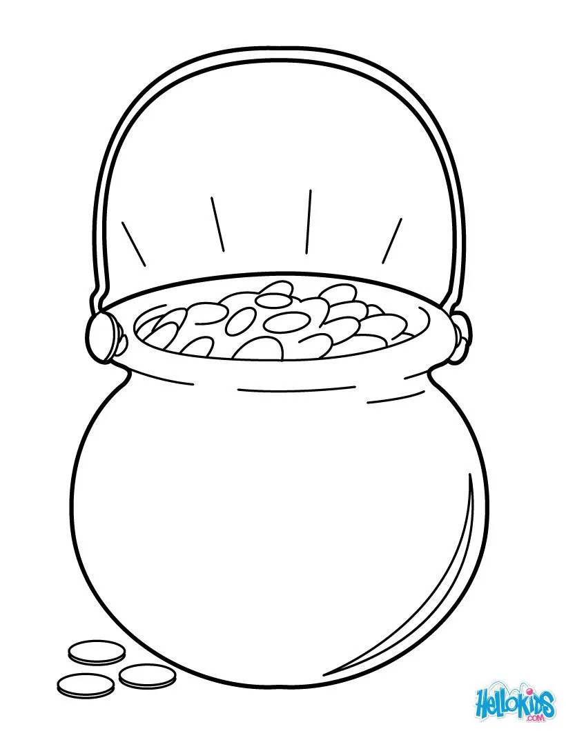 Dibujos para colorear olla de oro - es.hellokids.com