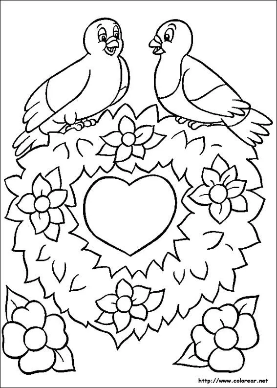 Dibujos para colorear de San Valentín