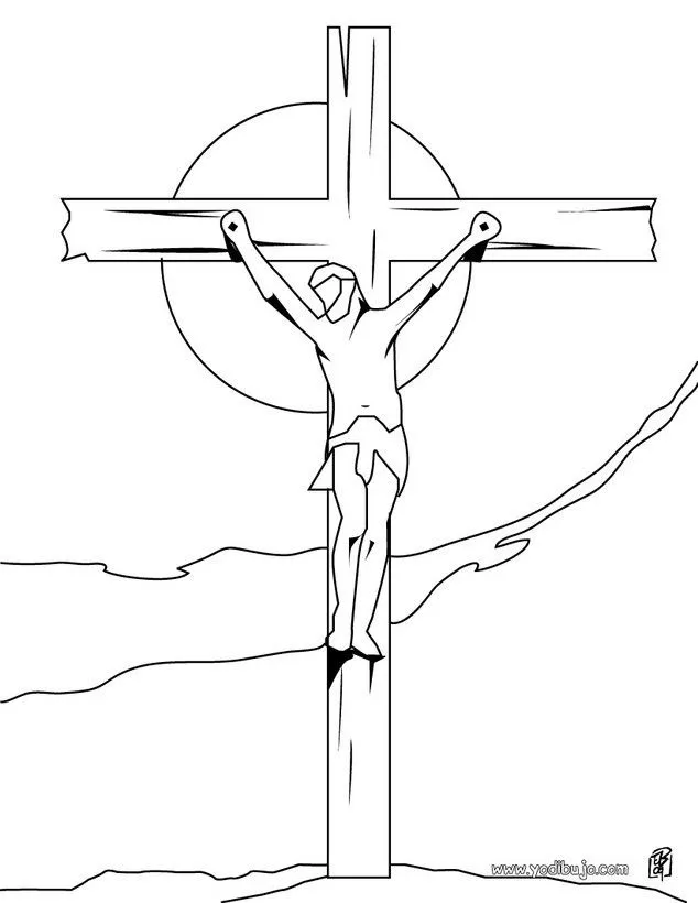 Dibujos para colorear SEMANA SANTA, Muerte de Jesús para imprimir Dibujos para colorear SEMANA SANTA, Muerte de Jesús para imprimir