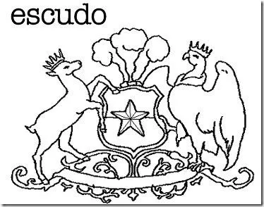 Dibujos para colorear símbolos patrios de Chile - pintar y jugar Dibujos para colorear símbolos patrios de Chile - pintar y jugar