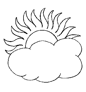 Dibujos para imprimir y colorear: Cielo para colorear