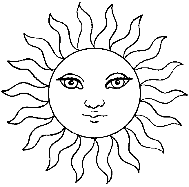 Dibujos para colorear de Sol, Plantillas para colorear de Sol Dibujos para colorear de Sol, Plantillas para colorear de Sol