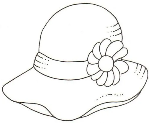 Dibujos para colorear de sombreros de playa - Imagui