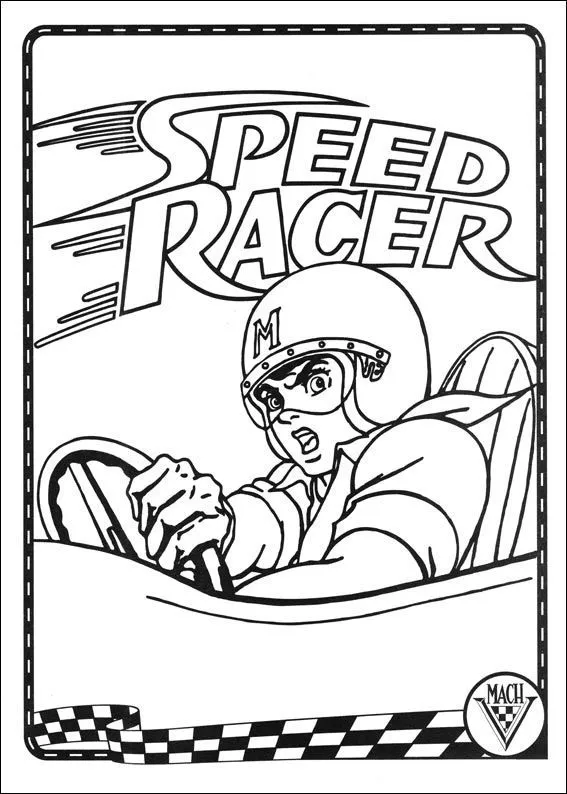 Dibujos para colorear Speed Racer 36 | Corredor de velocidad, Dibujos  faciles para dibujar, Dibujos