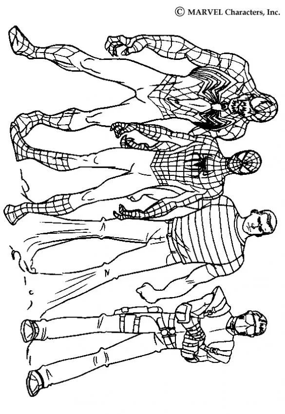 Dibujos para colorear SPIDERMAN, los personajes de Spiderman 3 ...