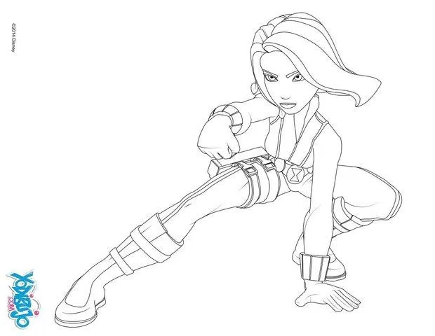 Dibujos para colorear SUPERHEROES, Viuda Negra para imprimir Dibujos para colorear SUPERHEROES, Viuda Negra para imprimir