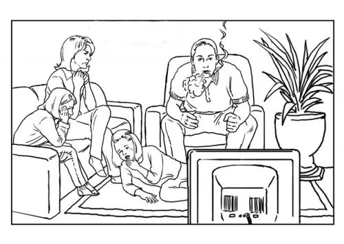 Dibujos para colorear día sin tabaco - Manualidades Infantiles