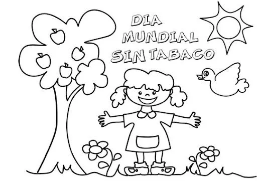 Dibujos para colorear día sin tabaco | Manualidades ...