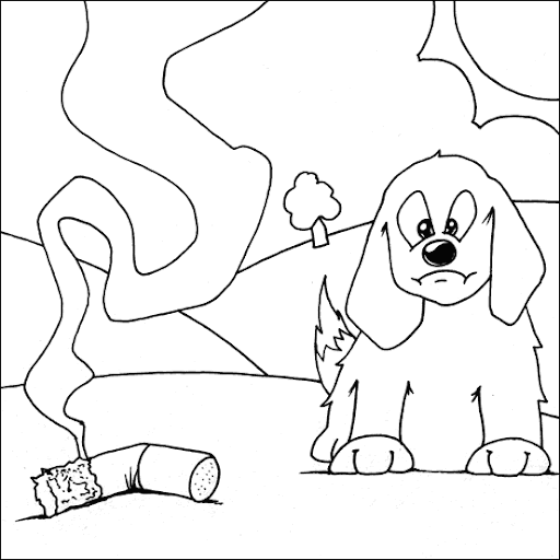 Dibujos para colorear día sin tabaco - Manualidades Infantiles