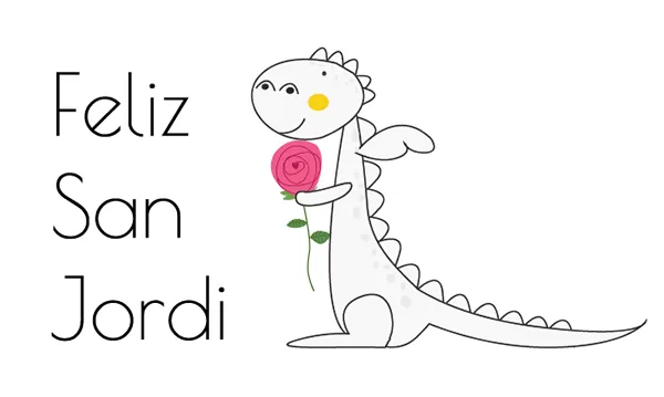 Dibujos para Colorear: Tarjetas y dibujos de Sant Jordi para imprimir