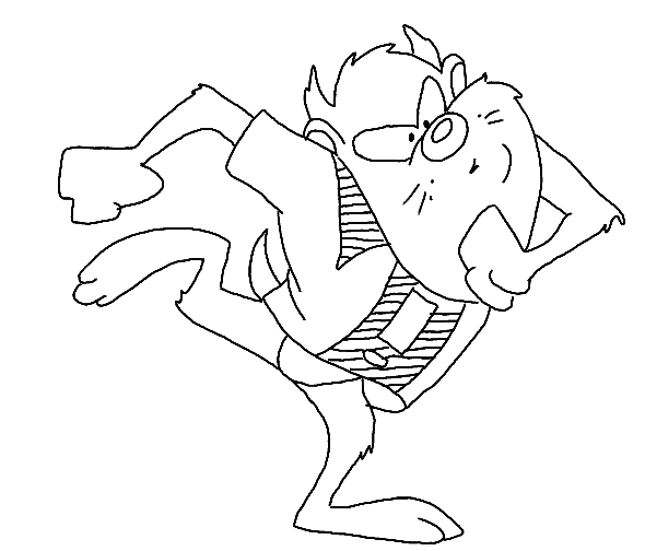 Dibujos para colorear de Taz, Demonio de Tasmania, Plantillas para ... Dibujos para colorear de Taz, Demonio de Tasmania, Plantillas para ...
