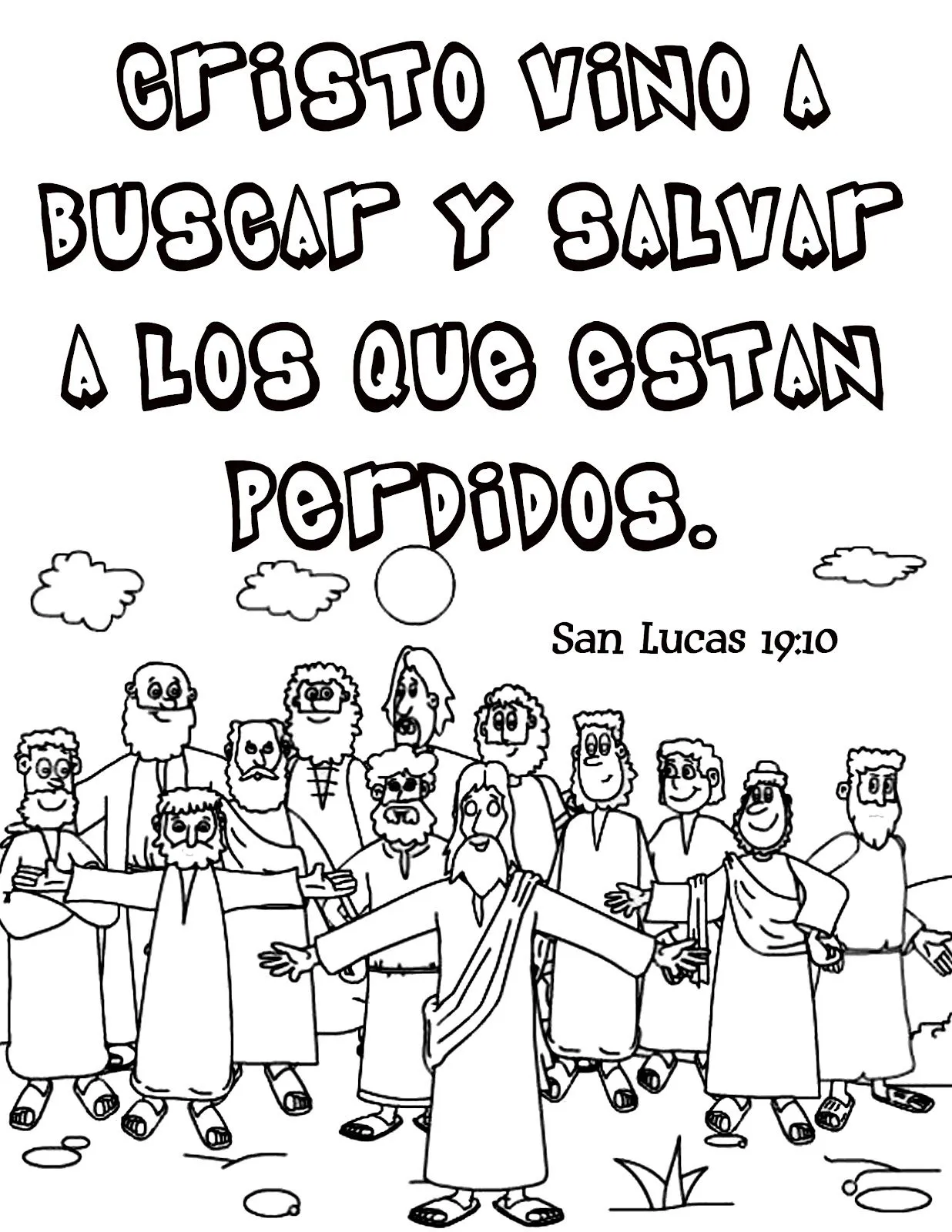 TEXTOS BIBLICOS PARA COLOREAR CON DIBUJO