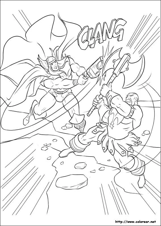 Dibujos para colorear de Thor