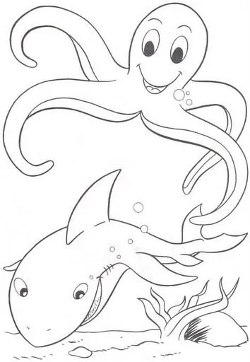 Dibujos para colorear tiburón - Imagui