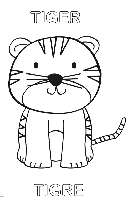 Dibujos para Colorear: Tigre para colorear