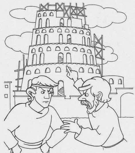 Dibujos Para Colorear De La Torre De Babel | Imagenes Cristianas ...