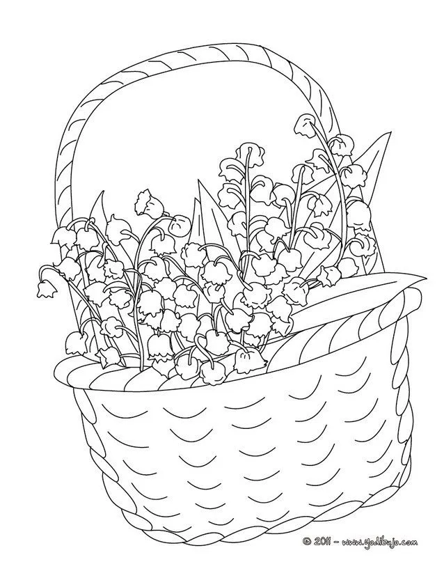 Dibujos para colorear el DIA DE LOS TRABAJADORES, una canasta de ...