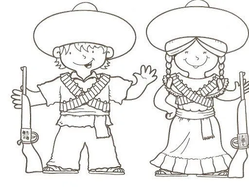 Independencia de mexico DIBUJOS PARA COLOREAR TRAJE TIPICO - Imagui