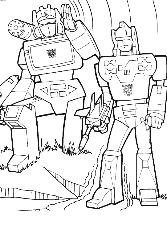 Maestra de Infantil: Dibujos para colorear los transformers