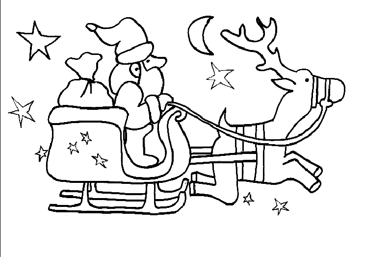 Dibujos para colorear de Trineos de navidad