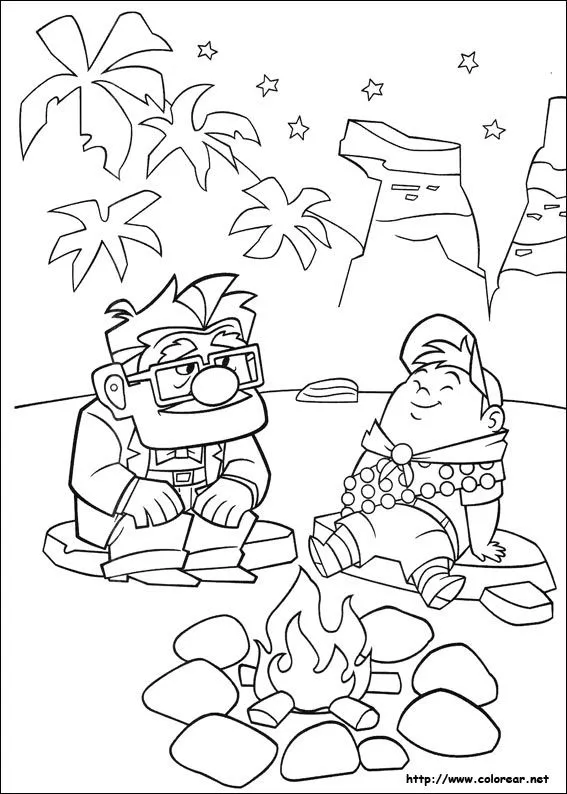Dibujos para colorear de Up, una aventura de altura Dibujos para colorear de Up, una aventura de altura