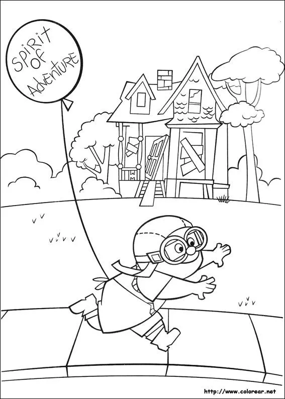 Dibujos para colorear de Up, una aventura de altura Dibujos para colorear de Up, una aventura de altura