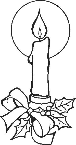 Dibujos para colorear de Velas de navidad, Plantillas para ...