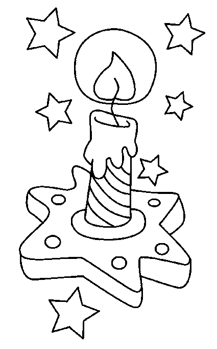 Dibujos para colorear de Velas de navidad, Plantillas para ...