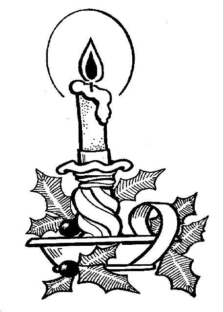 Dibujos para colorear de Velas de navidad | Buena Navidad