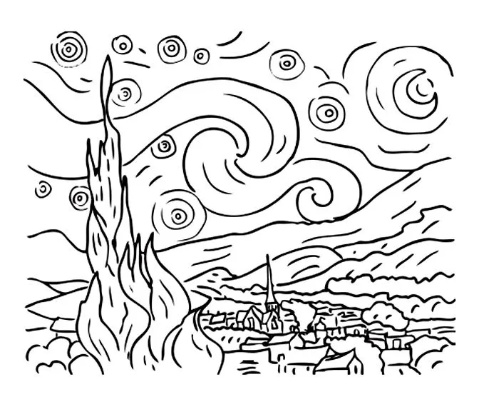 Dibujos para colorear de Vincent Van Gogh para imprimir - Vincent Van Gogh - Just Color Niños : Dibujos para colorear para niños Dibujos para colorear de Vincent Van Gogh para imprimir - Vincent Van Gogh - Just Color Niños : Dibujos para colorear para niños