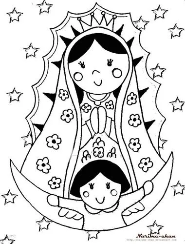 Dibujos para colorear de la Virgen de Guadalupe | Jugar y colorear Dibujos para colorear de la Virgen de Guadalupe | Jugar y colorear