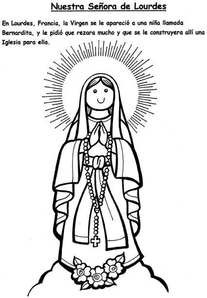 Dibujos para colorear de la virgen de la paz - Imagui