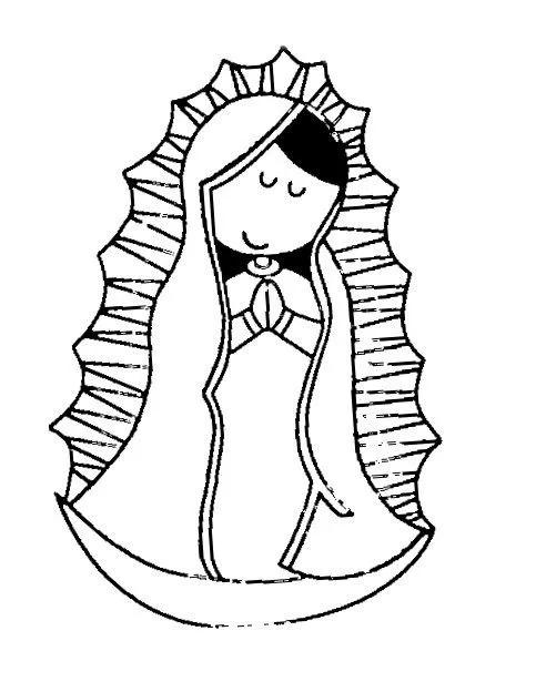 Dibujos para colorear de la virgencita pliss - Imagui