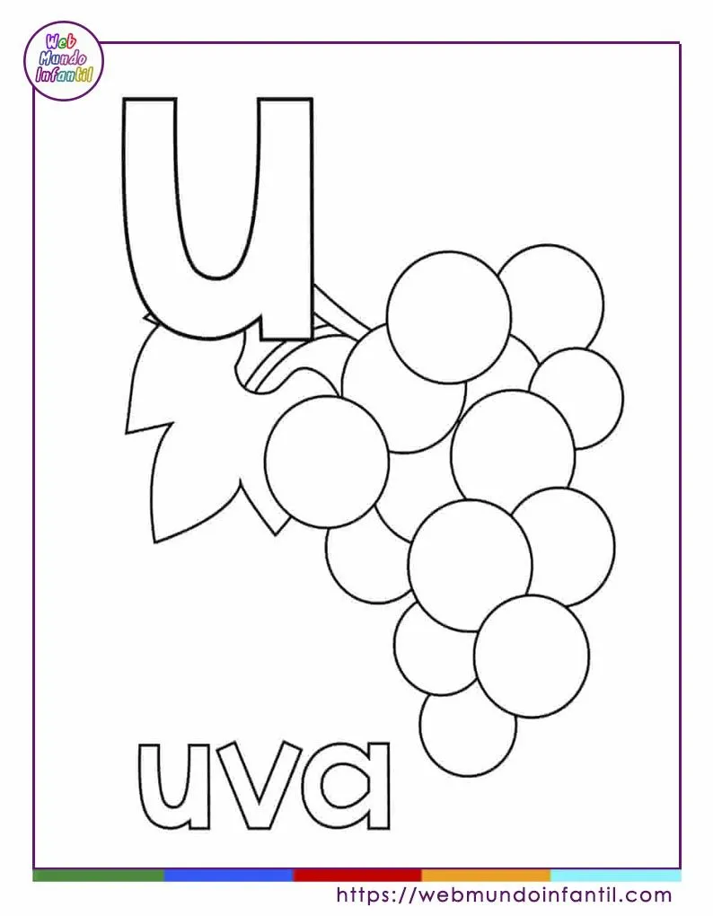 Dibujos para colorear las vocales minúsculas y mayúsculas [a-e-i-o-u]