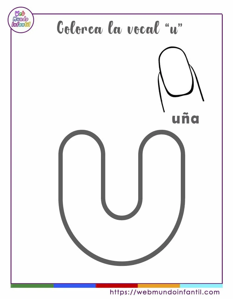 Dibujos para colorear las vocales minúsculas y mayúsculas [a-e-i-o-u]