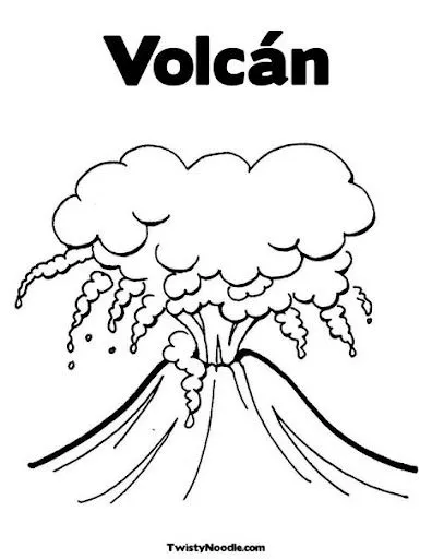DIBUJOS PARA COLOREAR VOLCANES | Dibujos para colorear