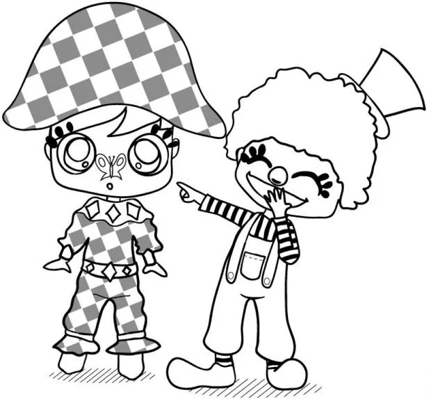 Dibujos de la Comedia del Arte para colorear - Bufón que toca la ...