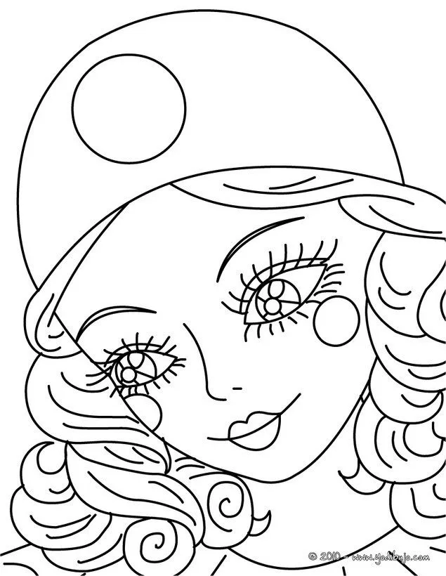 Dibujos de la Comedia del Arte para colorear - Retrato de Colombina