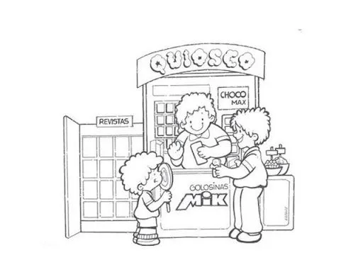PINTAR DIBUJOS DE COMERCIOS