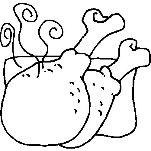 Carne de pollo para colorear - Imagui